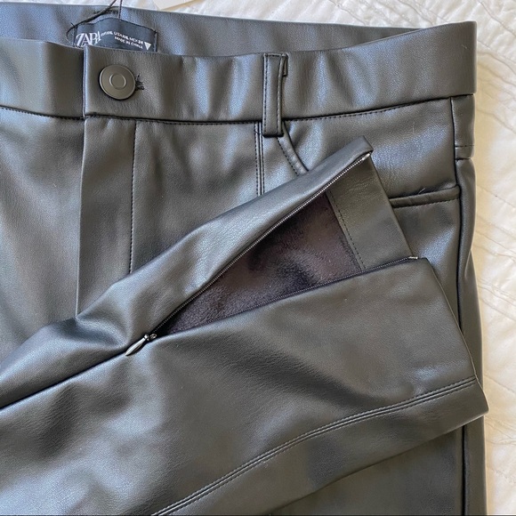NWT Zara Vegan Leather Pants - Picture 2 of 6
